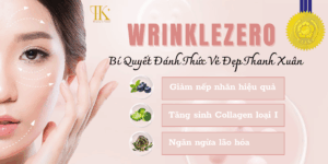 WRINKLEZERO là một hoạt chất tiên tiến đến từ Hàn Quốc. Hoạt chất này được phát triển dựa trên sự kết hợp độc đáo giữa các chiết xuất thiên nhiên giàu hoạt tính sinh học như việt quất (Vaccinium Angustifolium), bông cải xanh (Brassica Oleracea Italica) và atisô (Cynara Scolymus). WRINKLEZERO mang lại hiệu quả tối ưu trong việc giảm nhăn đột phá, trẻ hóa làn da, tăng độ đàn hồi, và hỗ trợ làm sáng da.