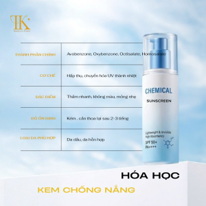 Đặc điểm của kem chống nắng hóa học