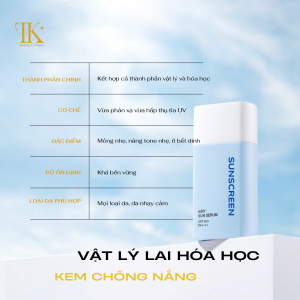 Đặc điểm của kem chống nắng vật lý lai hóa học