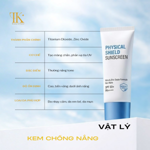Đặc điểm của kem chống nắng vật lý